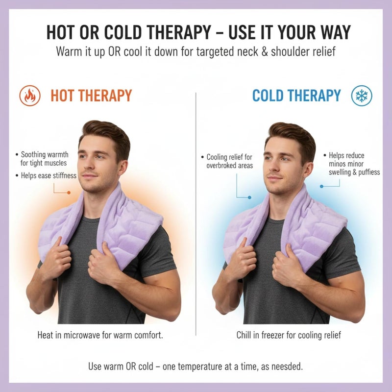 Herbal Concepts Lavender Neck Wrap - Microwavable Neck & Shoulder Therapy with 12 Natural Herbs for Hot or Cold Relief - Image 4
